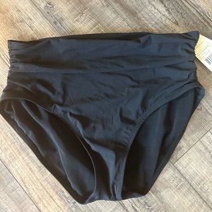Gottex Black sz 14 full coverage swim swimming suit Bottoms full coverage NWT